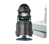 Potente ventilatore da tavolo, ventilatore elettrico portatile, da ufficio, silenzioso, 5000 giri/min, con luce a , circolatore ad aria rotante, raffreddamento per posto di lavoro, casa, scuola