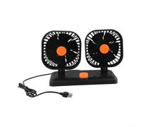 Potente ventola di raffreddamento per auto a doppia testa, regolabile, rotazione di 360 gradi, circolazione dell'aria efficiente a basso rumore (A)