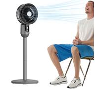 Potente ventola per pavimenti oscillanti - Resolubile aria piedistallo in piedi, silenzioso Circulatore a 3 velocità | di soluzione raffreddamento ad altezza regolabile, ventilatore la casa co