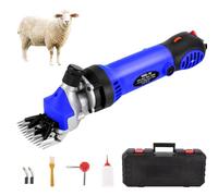 Potenti cesoie elettriche per pecore, tosatrice per pecore da 900 W, con lama a 6 velocità, 13 denti, per la rasatura della lana di pelo in pecore, capre, bovini, bestiame da fattoria blue