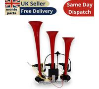 Potenza 24V Rosso Triplo Arabo Stile Clacson Ideale per Camion Bus Furgone