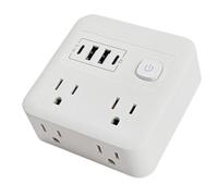 Potenza con sovratensione Protector 4 prese AC e 4 punti di vendita USB Power Strip Protector 1,8 m prolunga 8 in 1 Outlet Perfection per la casa e l'ufficio, Power Strip portatile