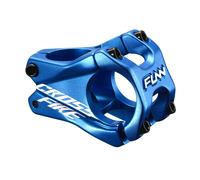 FUNN Attacco manubrio Crossfire per MTB/BMX – morsetto 31,8 mm, 35 mm, 0° – Blu