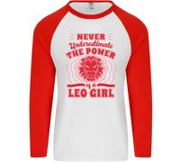 Potenza Di Leo Ragazza Stella Segno Zodiacale Oroscopo Uomo L/S Baseball Maglia