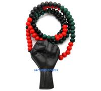 Potenza Pugno Nuovo Libertà Giustizia Ciondolo Con Legno Naturale Bead O Metallo