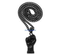 Potenza Pugno Nuovo Libertà Giustizia Ciondolo Con Legno Naturale Bead O Metallo