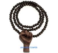 Potenza Pugno Nuovo Libertà Giustizia Ciondolo Con Legno Naturale Bead O Metallo