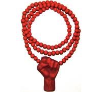 Potenza Pugno Nuovo Libertà Giustizia Ciondolo Con Legno Naturale Bead O Metallo