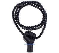 Potenza Pugno Nuovo Libertà Giustizia Ciondolo Con Legno Naturale Bead O Metallo