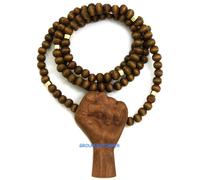 Potenza Pugno Nuovo Libertà Giustizia Ciondolo Con Legno Naturale Bead O Metallo
