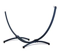 Potenza Supporto per Amaca in Acciaio 365 cm I Struttura Resistente Fino a 220 kg, Antiruggine, per 2 Persone, Ideale per Giardino, Terrazza I Telaio Universale per Amache Grandi (Grafite Base)