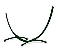 Potenza Supporto per Amaca in Acciaio 370 cm I Struttura Resistente Fino a 220 kg, Antiruggine, per 2 Persone, Ideale per Giardino, Terrazza I Telaio Universale per Amache Grandi, Colore Verde