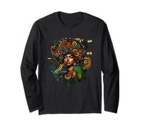 Potenziato bellezza africana vibrante arte afro Maglia a Manica