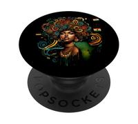 Potenziato bellezza africana vibrante arte afro PopSockets PopGrip Adesivo