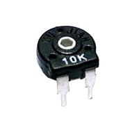 Potenziometro a foro esagonale orizzontale con resistenza regolabile da 10 mm, PT10, 5k, 10k, 20k, 22k, 100k, 10 pezzi(100K Ohm)