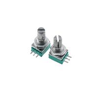 Potenziometro audio RV097NS a 3 pin RK097NS RV097 5K 10K 20K 50K 100K 500K con interruttore, albero da 15 mm, 10 pezzi(100K Ohm)