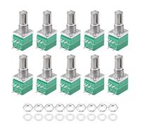 Potenziometro con interruttore Resistenze variabili B10K Ohm Cono rotante a pellicola di carbonio rotante a giro singolo RV097NS 10 pezzi Accessori per interruttori industriali