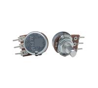 Potenziometro del volume 'amplificatore audio A10K B10K a giunto singolo a tre pin, semiasse, asse del fiore da 15 mm(Flower shaft B100K)