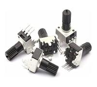 Potenziometro di regolazione, 5 pezzi Rv09 verticale regolabile 1k 2k 5k 10k 20k 50k 100k 200K 500K 1M 0932 Kit potenziometri con guarnizione a 3 pin e albero da 12,5 mm(50K)
