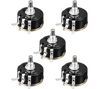 Potenziometro di regolazione, 5 pezzi WX112 Kit potenziometri ad albero con resistore variabile universale a filo avvolto a giro singolo da 100-47K Ohm(22K)