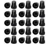 Potenziometro in plastica, controllo del volume, pulsante girevole nero, grigio, 30 pezzi, 14,8 x 18 mm