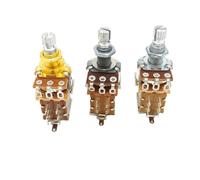 Potenziometro push-pull per chitarra/basso, 500 K/250 K, interruttore push-pull (oro/argento/nero) - albero da 1,8 cm - Coil Split/(B500K, oro)