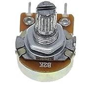 Potenziometro rotativo, Potenziometro rotativo, confezione da 5, potenziometro lineare, albero da 15 mm, con dadi e rondelle, 3 pin, WH148, resistenze multiple, da 1 kOhm a 1 MOhm, componente elettron