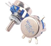 Potenziometro rotativo, Potenziometro rotativo WH5-1A Confezione da 5 470-1M ohm 3 terminali albero tondo lineare(47K Ohm)