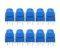 Potenziometro Trimmer Regolabile 10k 10 Pezzi a 3 Pin | Montaggio Through Hole, per Breadboard e Pcb, Corpo Plastico-metallo, Resistente All'usura