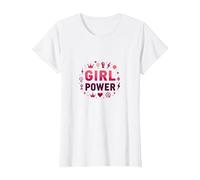 Potere della Ragazza: potenziare la Forza e l'unità Femminile Maglietta, Donna, Bianco, L