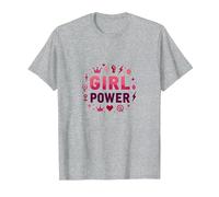 Potere della Ragazza: potenziare la Forza e l'unità Femminile Maglietta, Uomo, Grigio Melange, M