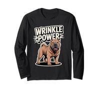 Potere delle Rughe - Design feroce Shar-Pei Dog Maglia a Manica