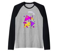 Potere Geometrico Pop Forme Astratte Bilanciate Maglia con Maniche Raglan