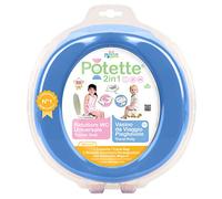 Potette 2in1 Blu, Vasino da Viaggio e Riduttore WC - include 3 ricambi