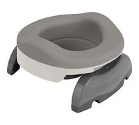 POTETTE PLUS - Vasetto da viaggio, riduttore per WC, vaso di casa grazie alla ricarica morbida e 10 ricariche usa e getta (grigio chiaro)