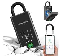 Pothunder Scatola di serratura a chiave, impronta digitale e APP, montaggio a parete/porta, IP65 per casa e noleggio