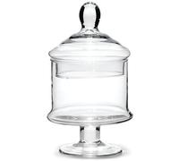 Potiche in vetro con coperchio H23xD13 cm Patisserie mini alzata porta dolci biscotti caramelle barattolo pasabashe arredo bar ristorante banco