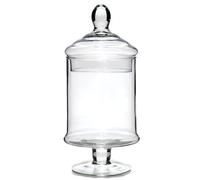 Potiche in vetro con coperchio H29xD13 cm Patisserie mini alzata porta dolci biscotti caramelle barattolo pasabashe arredo bar ristorante banco