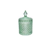 Potiche portaconfetti in vetro diamantato VERDE 10.5X17.5 cm BOMBONIERA 1EFR