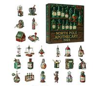 Potion Ornament Christmas | 24 Days Countdown Calendar Acrylic Book Stacking Ornaments | Kids Daily Hanging Decorations for Offices Home Room Door Window Tree School Dormitory