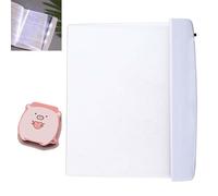 POTKFMN Multifunctional LED Flat-Panel Night Vision Reading Lamp, Flat Book Light Book Page Light for Reading in Bed at Night, Clear Book Full Page Light Wireless, Eye Protection (White)