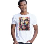 Potrait Bob Marley 18-30-12 Urban Slub Men Uomo 100% Cotone Fiammato