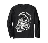 Potrebbe Essere Una Stazione Ferroviaria Tipo di Giorno Vintage Western Country Maglia a Manica