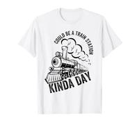 Potrebbe Essere Una Stazione Ferroviaria Tipo di Giorno Vintage Western Country Maglietta