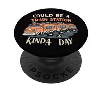 Potrebbe Essere Una Stazione Ferroviaria Tipo Di Giorno Vintage Western Country PopSockets PopGrip Adesivo