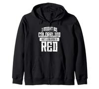 Potrei Essere daltonico ma so Che STO Bene in Rosso Felpa con Cappuccio