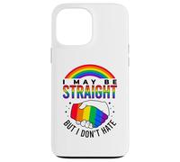 Potrei essere etero ma non odio l'orgoglio LGBTQ Custodia per iPhone 13 Pro Max