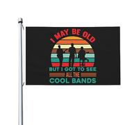 Potrei essere vecchio ma ho avuto modo di vedere tutte le bandiere della band cool 3x5 bandiere divertenti su entrambi i lati per esterni arte da parete per esterni 3x5 piedi, potrei essere vecchio ma