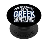 Potrei non essere perfetto ma sono greco PopSockets PopGrip Adesivo