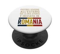 Potrei vivere all'estero La mia storia è iniziata in Romania PopSockets PopGrip Adesivo